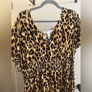 Forever 21 Leopard Print Midi-Dress